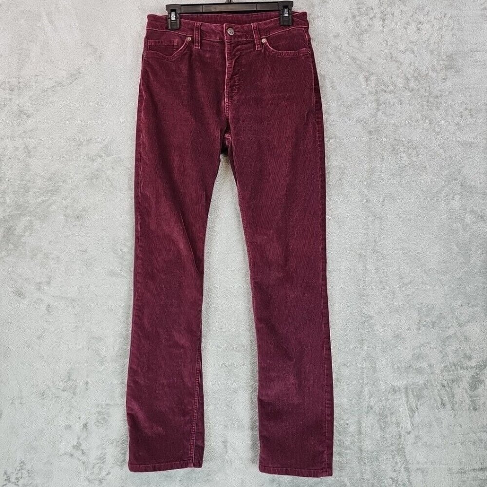 Patagonia Jeans Womens Size 29 Burgundy Corduroy Organic Cotton Straight Stretch